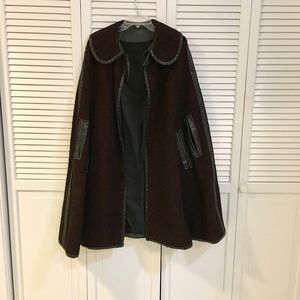 Vintage Cape Wool Leather Designer Vogue Alaska